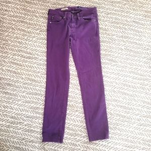 ADRIANO GOLDSCHMIED "The Stilt" Cigarette Jean Purple Sz 26 R